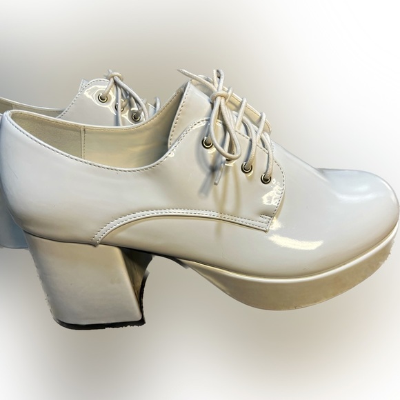 Ellie Shoes Other - Ellie Shoes E-312-Pimp ,Men's 3" Heel Platform Shoe. XL White. Size 10/11